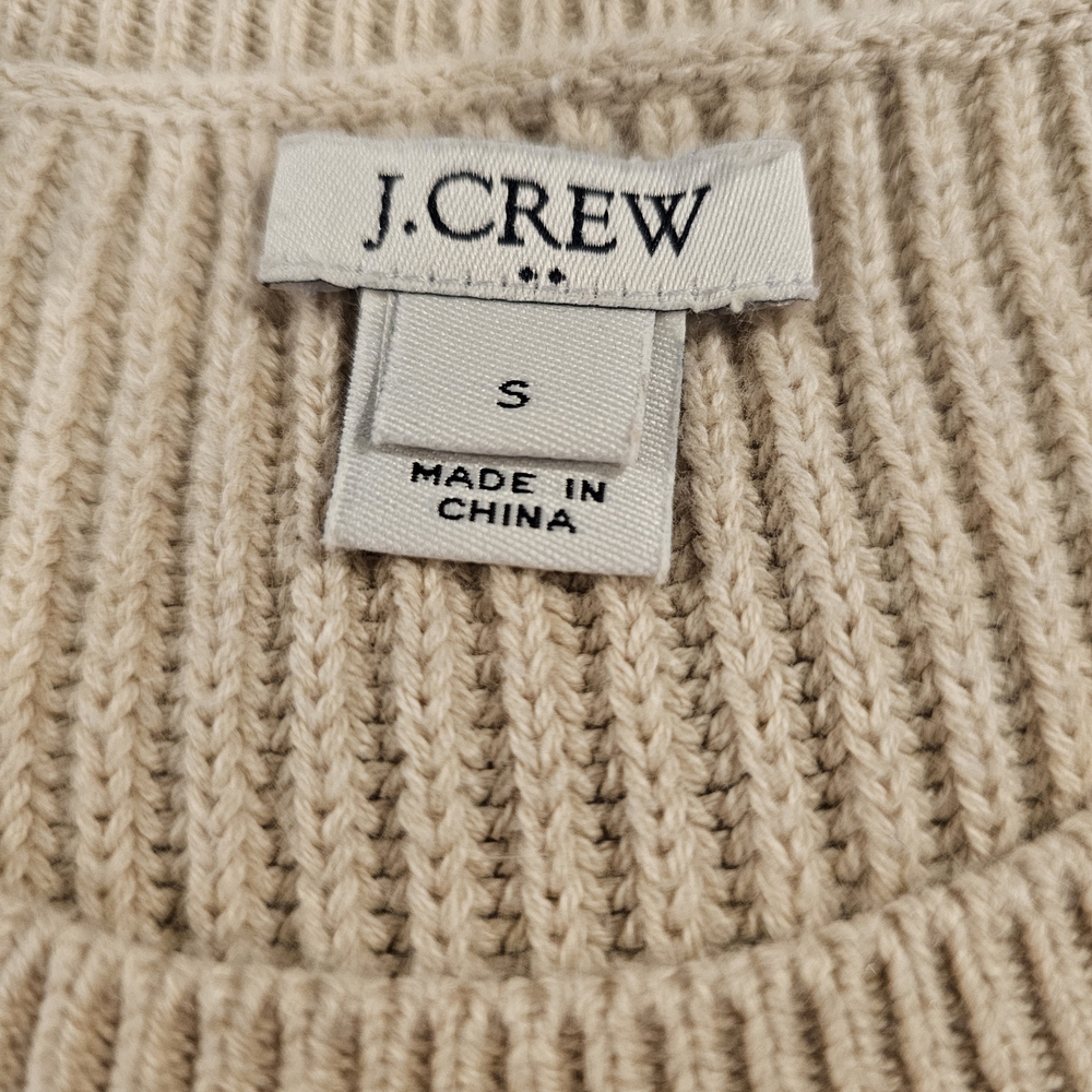 J. Crew Beige Sleeveless‎ Knit Sweater, Size Small - Picture 2 of 3
